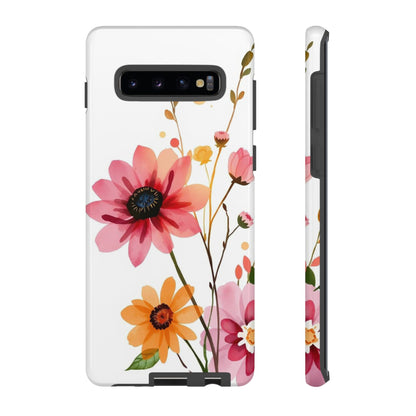 Samsung Galaxy S10 Plus / Glossy Phone Case - Watercolour Style Simple Wildflower Design Phone Case