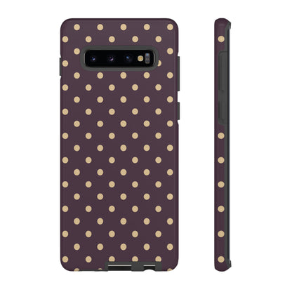Purple with Yellow Dot Pattern Phone Case