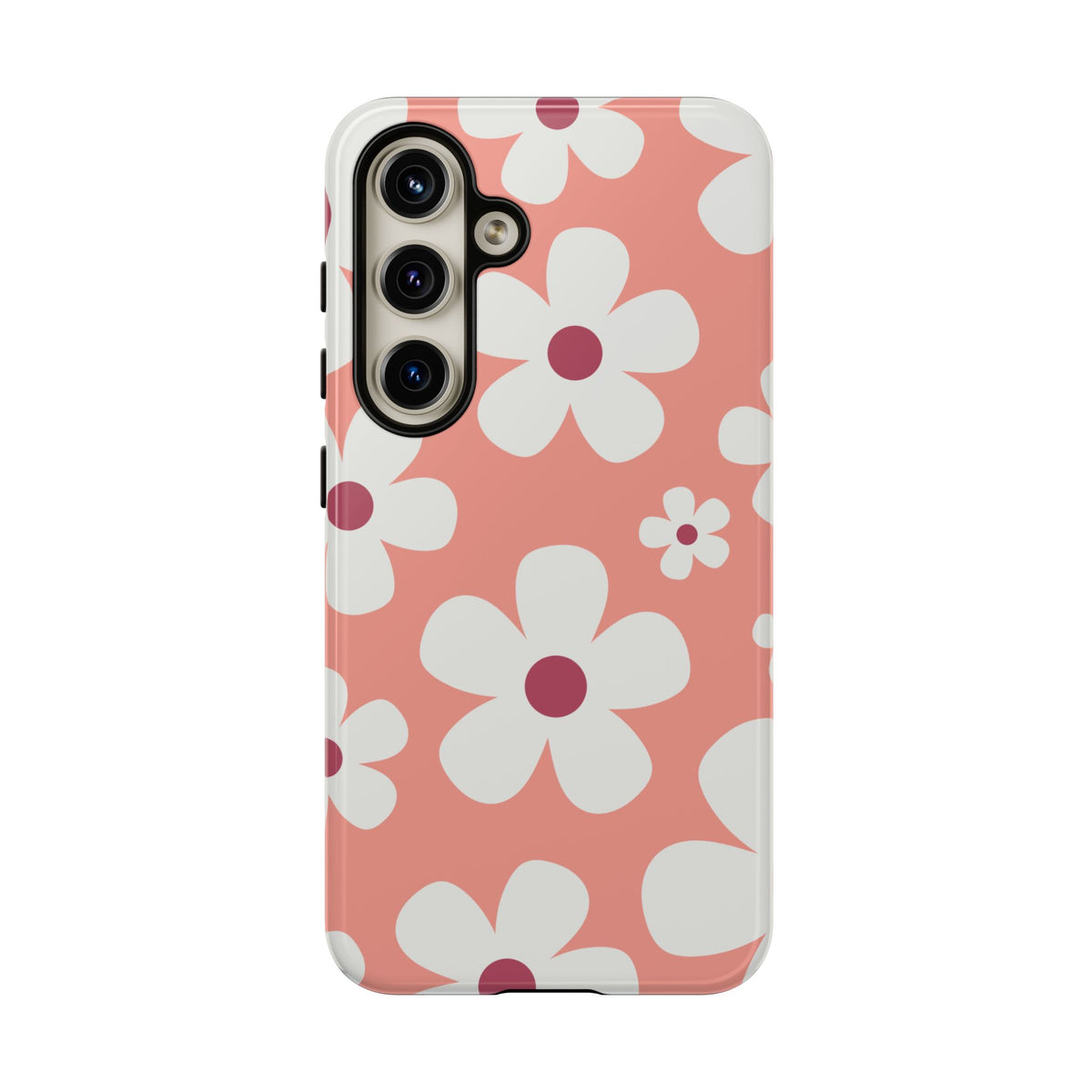 Cute Pink Daisy Pattern #2 Phone Case - Pink Phone Case - Samsung Galaxy S24 / Glossy