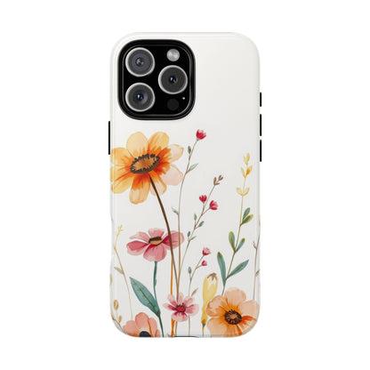 Boho Chic Watercolour Wild Blooms Pattern Phone Case - Multicolor Phone Case - iPhone 16 Pro Max / Glossy