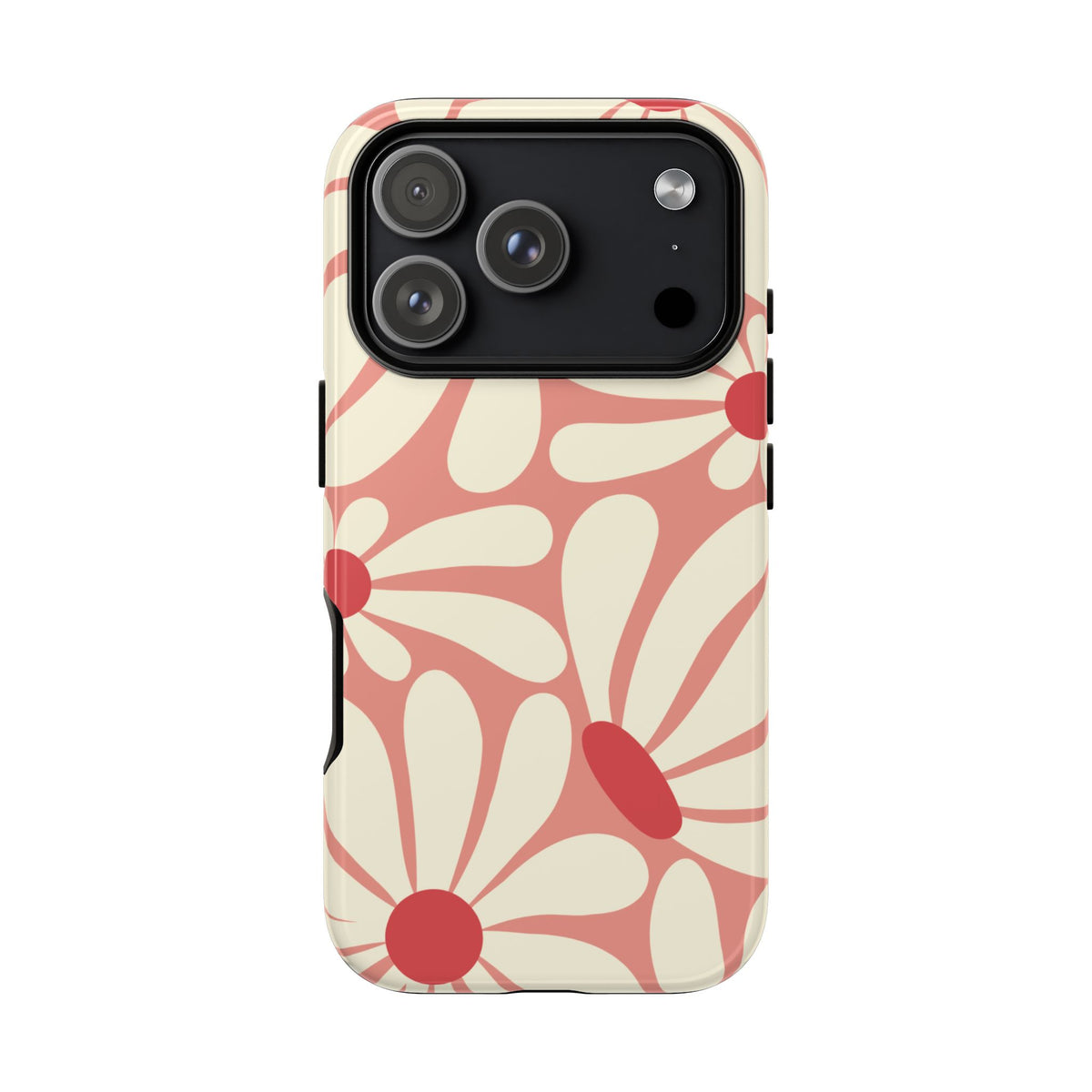 Cute Retro Pink Daisy Pattern Phone Case - Pink Phone Case - iPhone 17 Pro / Glossy