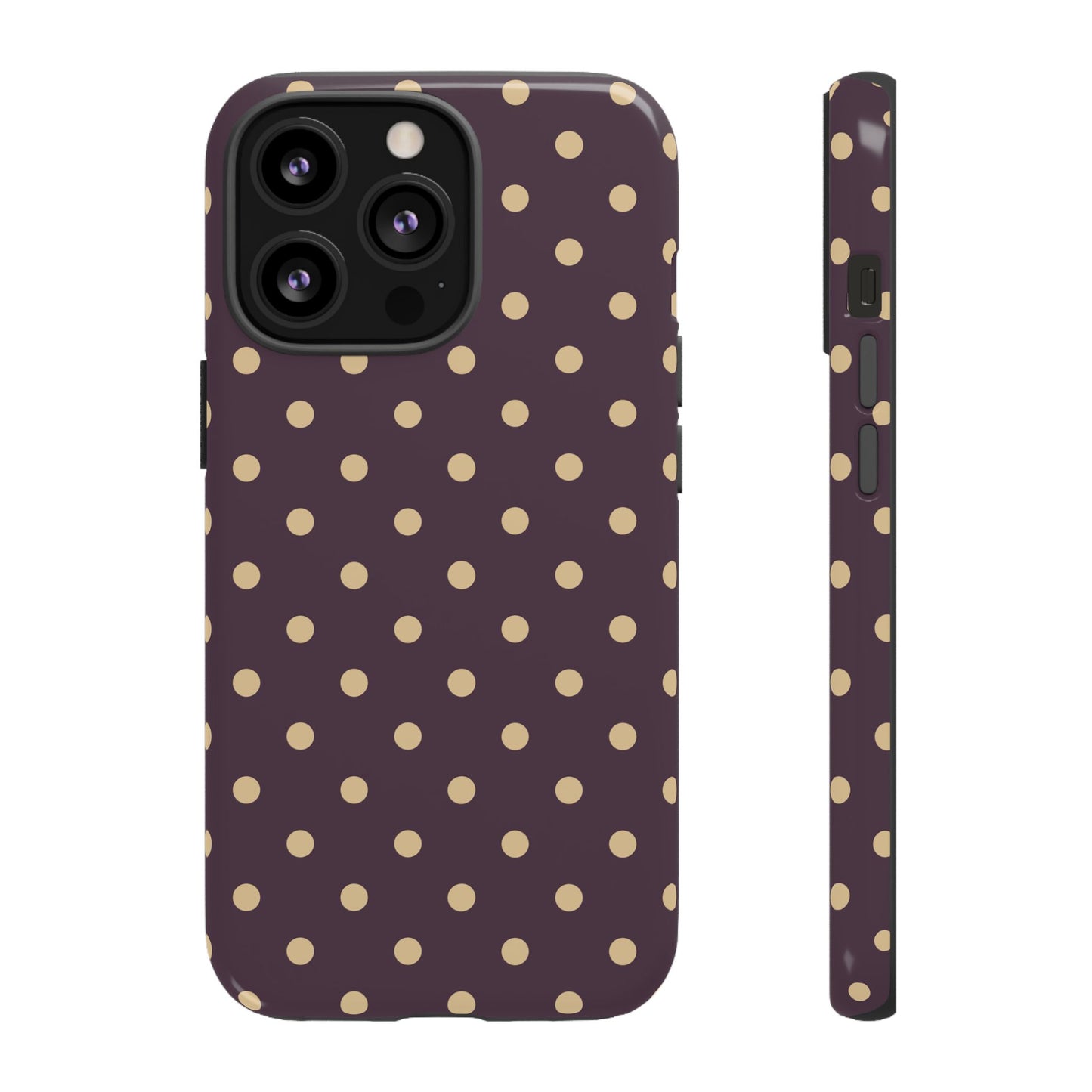 Purple with Yellow Dot Pattern Phone Case