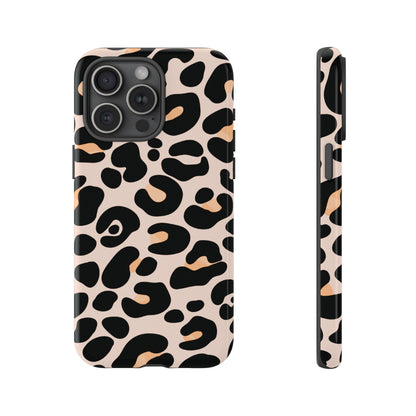 Elegant Peach Leopard Print Phone Case