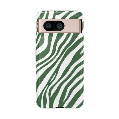 Modern Sage Zebra Print Phone Case
