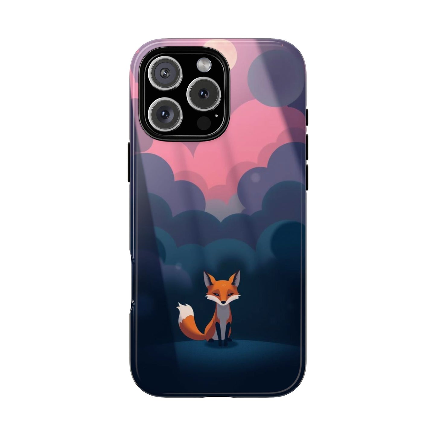 iPhone 16 Pro Max / Glossy Phone Case - Moody Pop Art Fox Design Phone Case