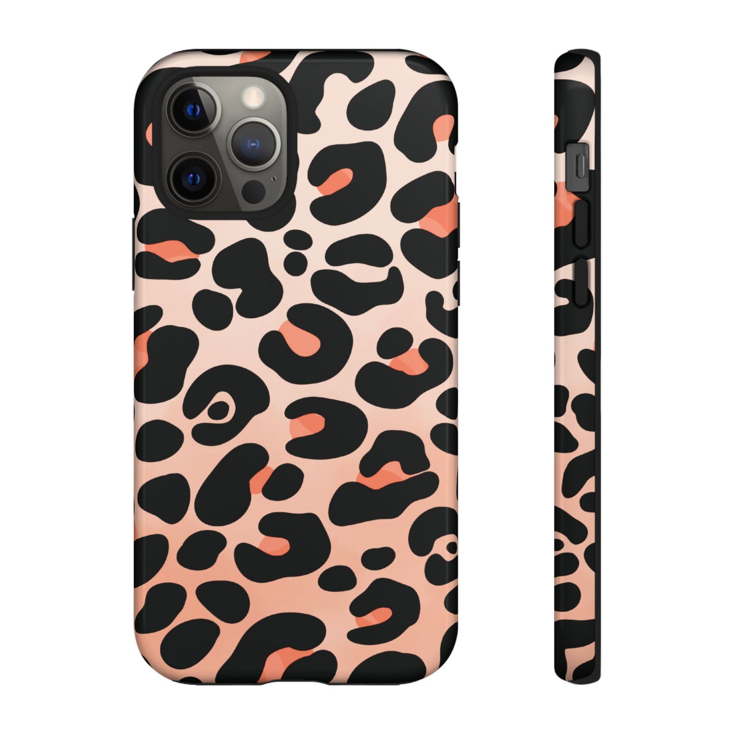 Elegant Peach Leopard Print Phone Case