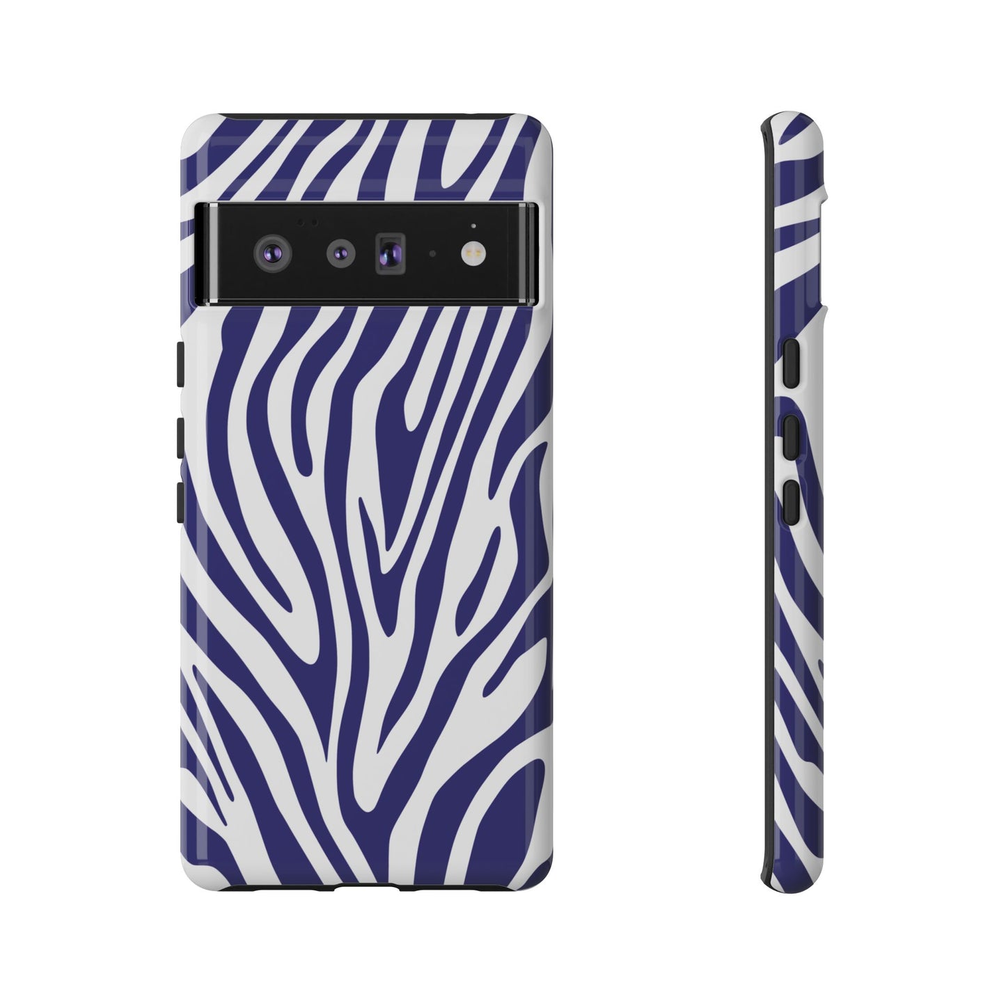 Graphic Blue Tiger Print Phone Case