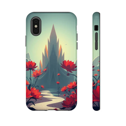 iPhone XS / Glossy Phone Case - Gothic Alien Garden Design Phone Case