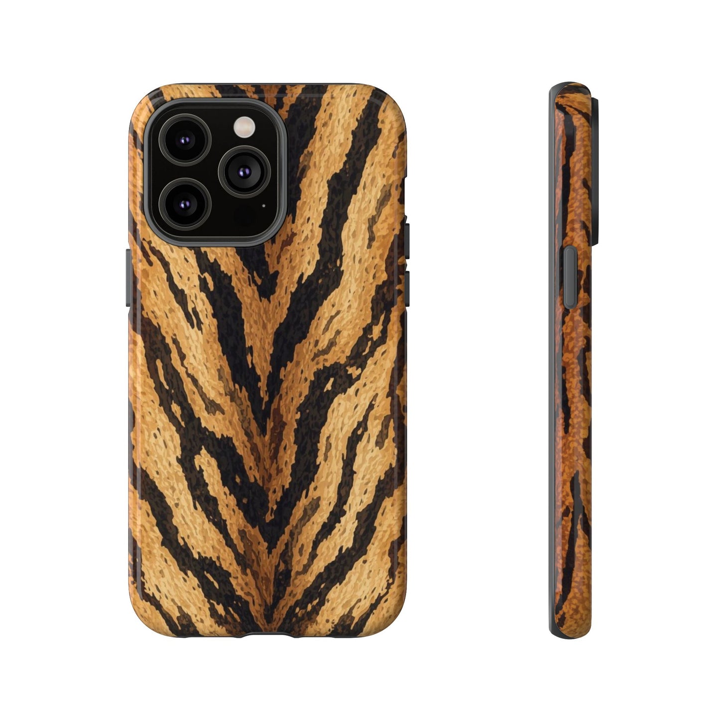 Amber Tiger Print Phone Case