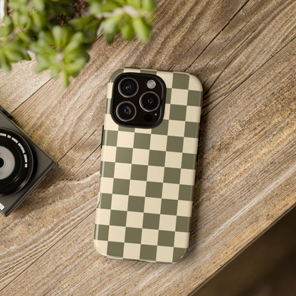 Phone Case - ’Green Checkered Pattern’ Phone Case