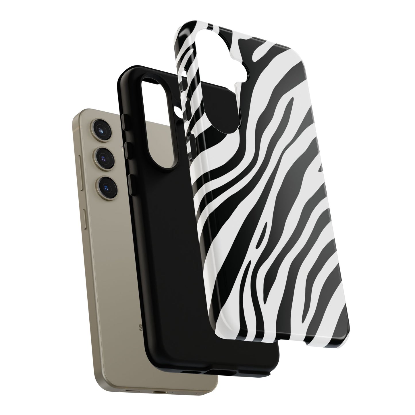 Modern Monochrome Zebra Print Phone Case