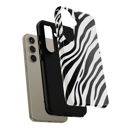 Modern Monochrome Zebra Print Phone Case