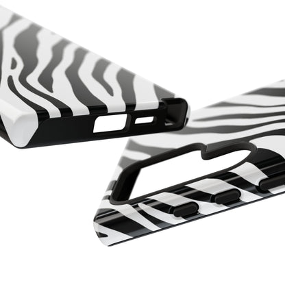 Modern Monochrome Zebra Print Phone Case
