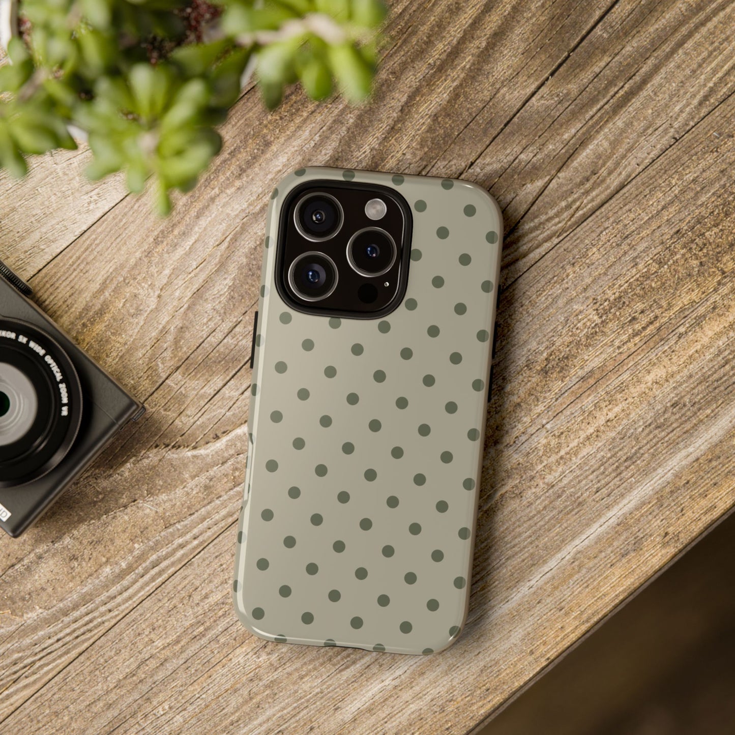 Green & Dark Green Dot Pattern Phone Case