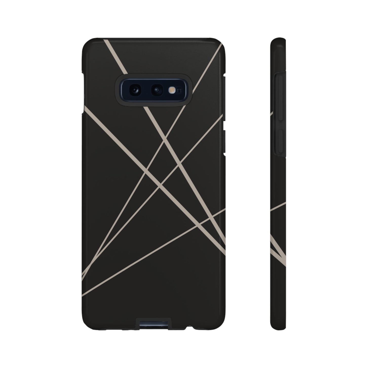 Phone Case - Abstract Black with Grey Lines Phone Case
