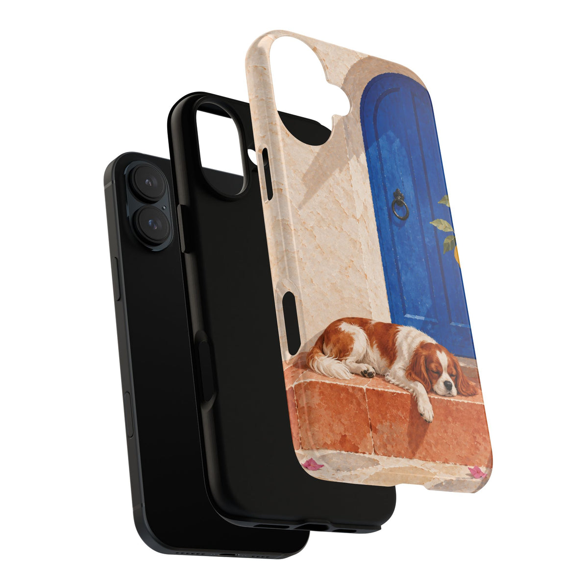 Cavalier King Charles Spaniel Blue Door Siesta Phone Case - Multicolor Phone Case