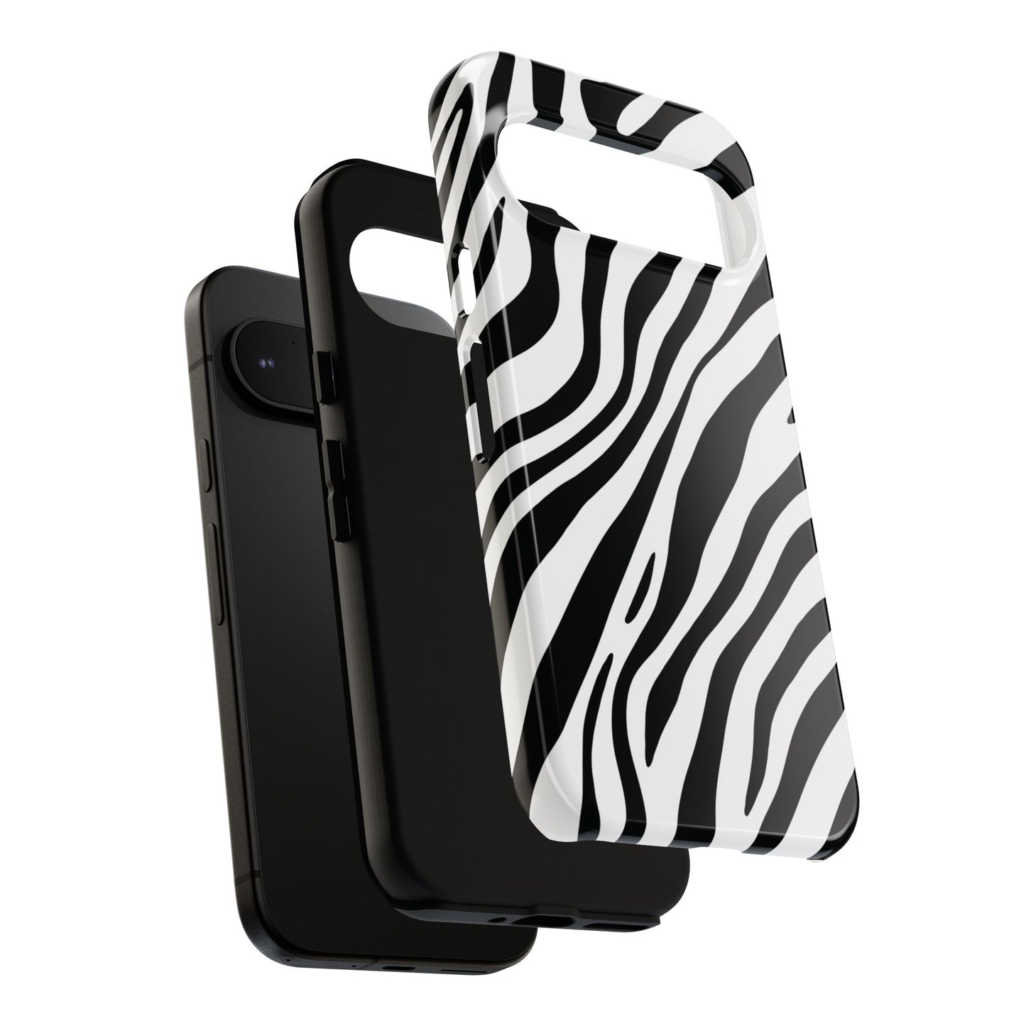 Modern Monochrome Zebra Print Phone Case