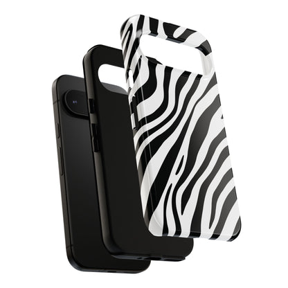 Modern Monochrome Zebra Print Phone Case