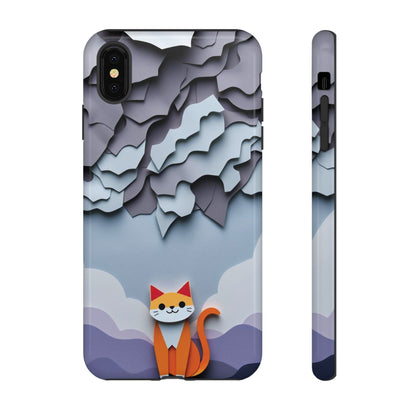 Papier-mâché Cat Design Phone Case