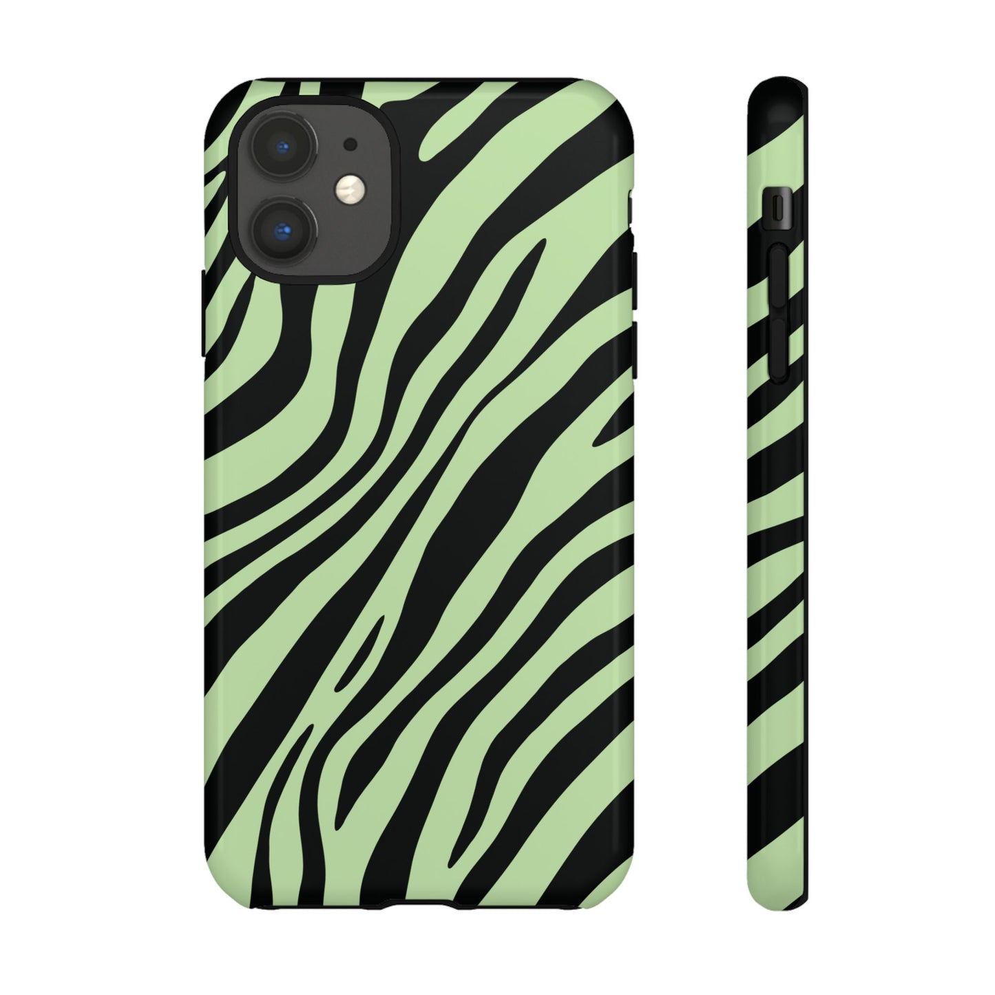 Modern Mint Zebra Print Phone Case