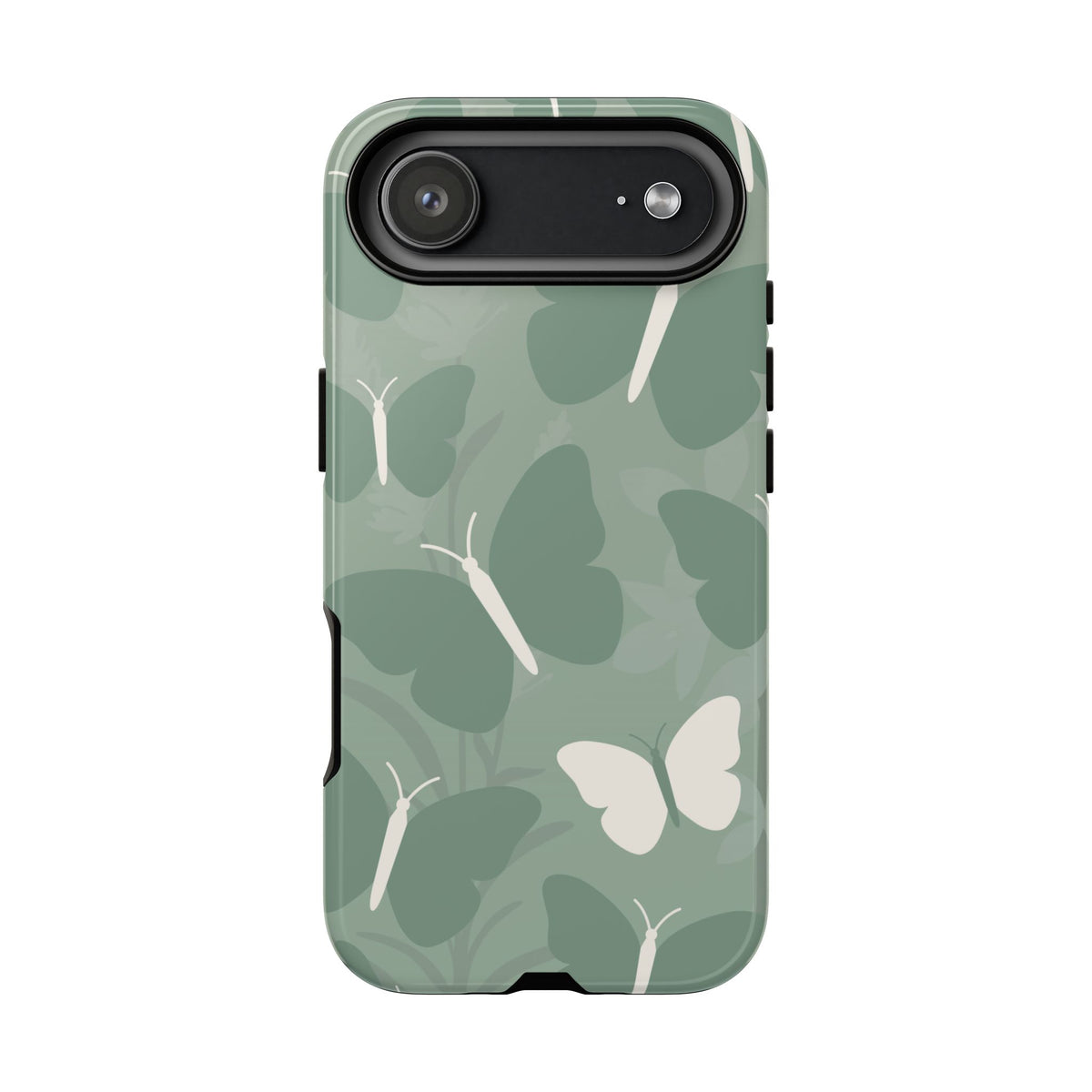 Minimalist Mint Green Butterfly Pattern Phone Case - Green Phone Case - iPhone 17 Air / Glossy