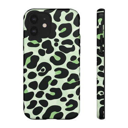 Chic Sage Leopard Print Phone Case