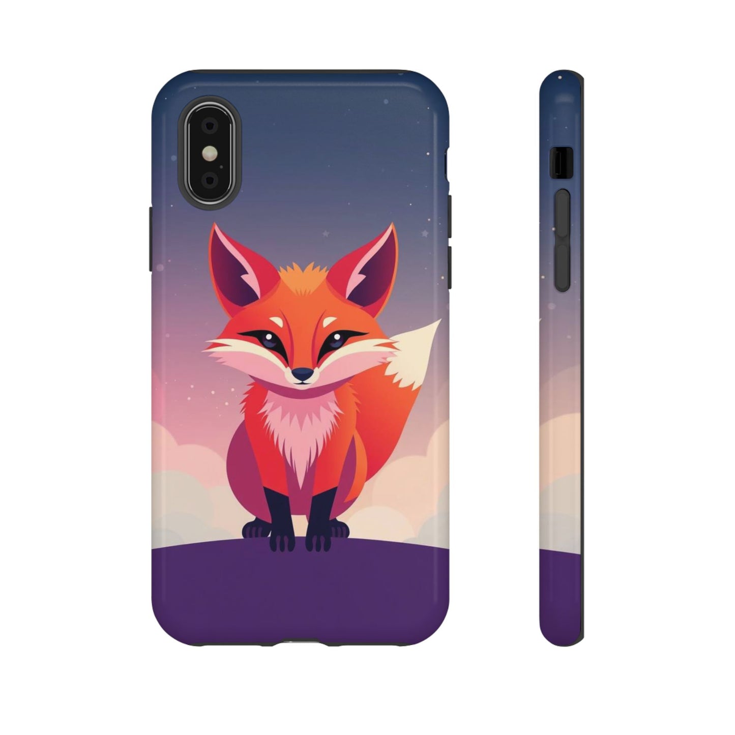 iPhone XS / Glossy Phone Case - Pop Art Fox Design Phone Case