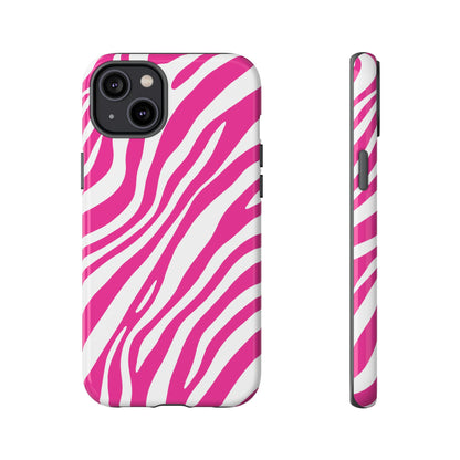 Modern Hot Pink Zebra Print Phone Case