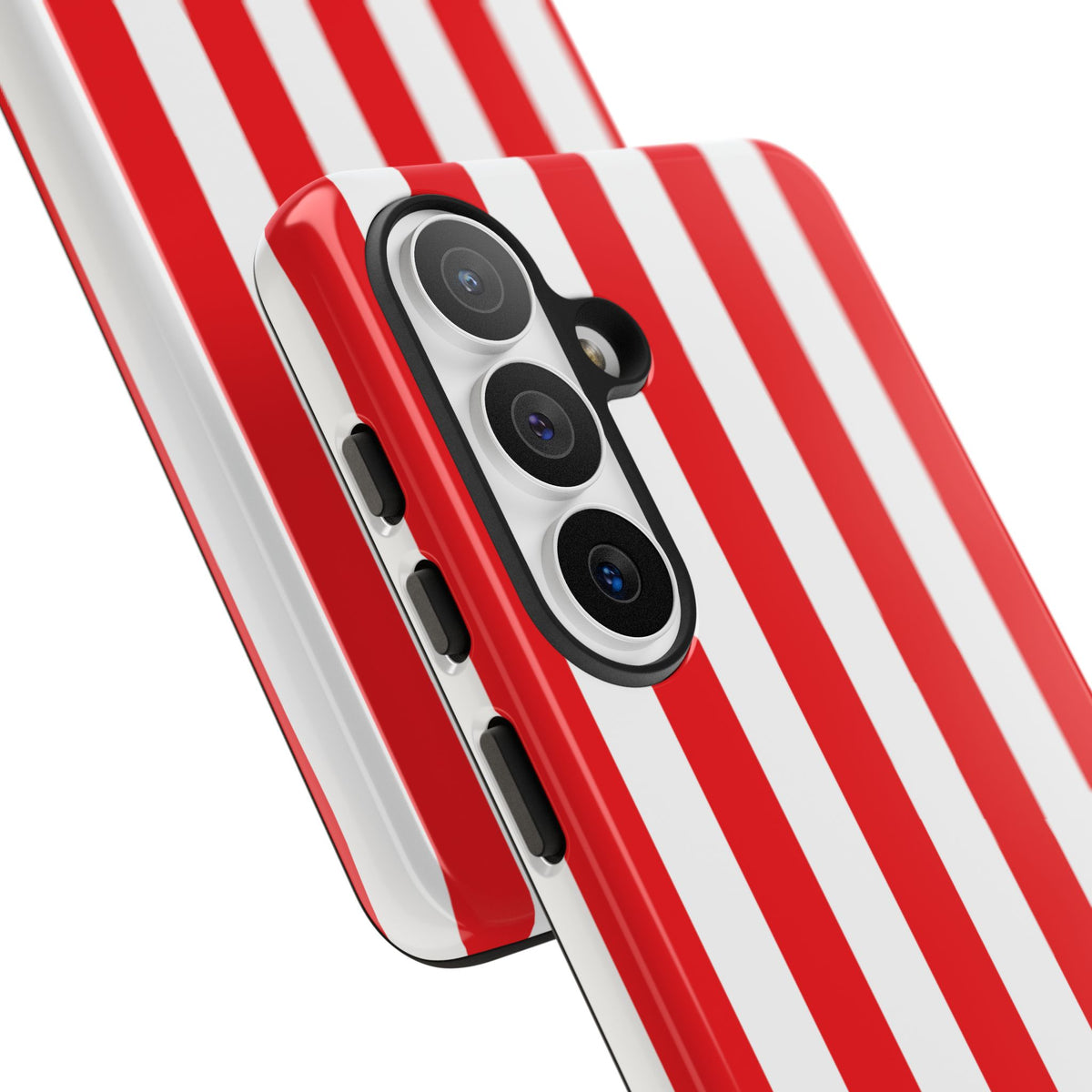 Simple Red & White Stripe Pattern Phone Case - Red Phone Case