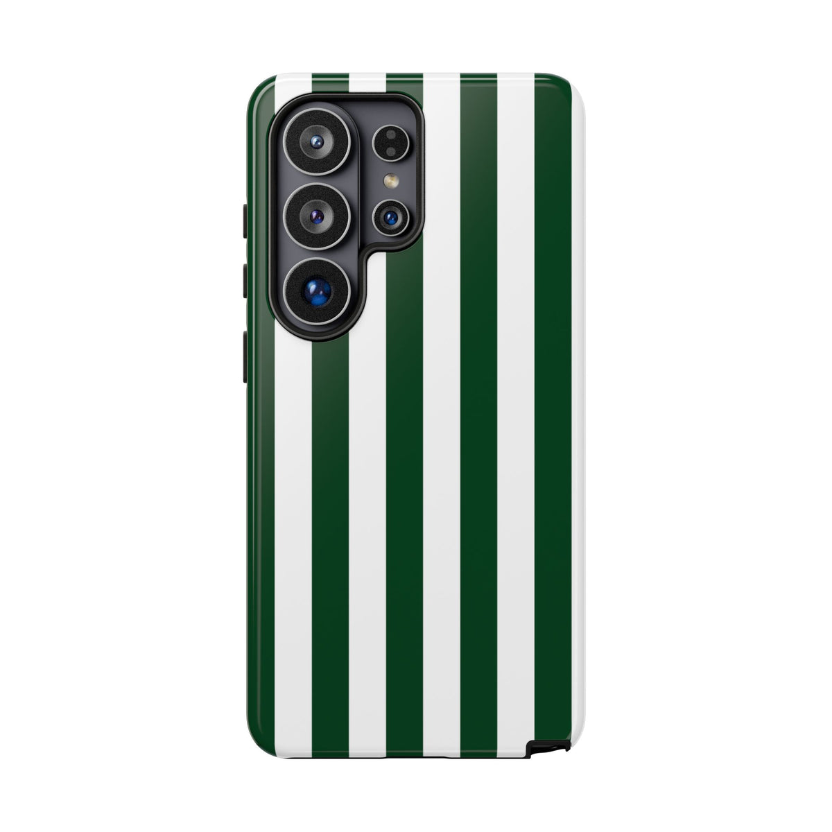 Simple Dark Green & White Stripe Pattern Phone Case - Green Phone Case - Samsung Galaxy S26 Ultra / Glossy