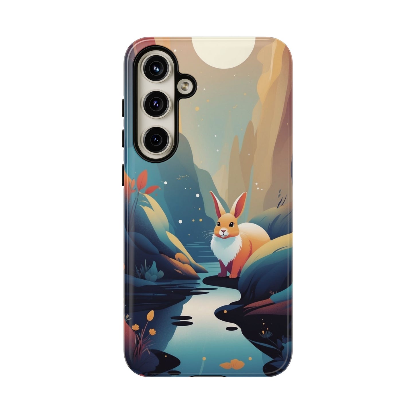 Samsung Galaxy S24 Plus / Glossy Phone Case - Stylised Rabbit Design Phone Case