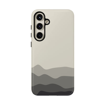 Ivory Abstract Waves Protective Phone Case - White Phone Case - Samsung Galaxy S24 Plus / Glossy