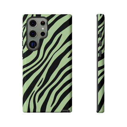 Modern Mint Zebra Print Phone Case