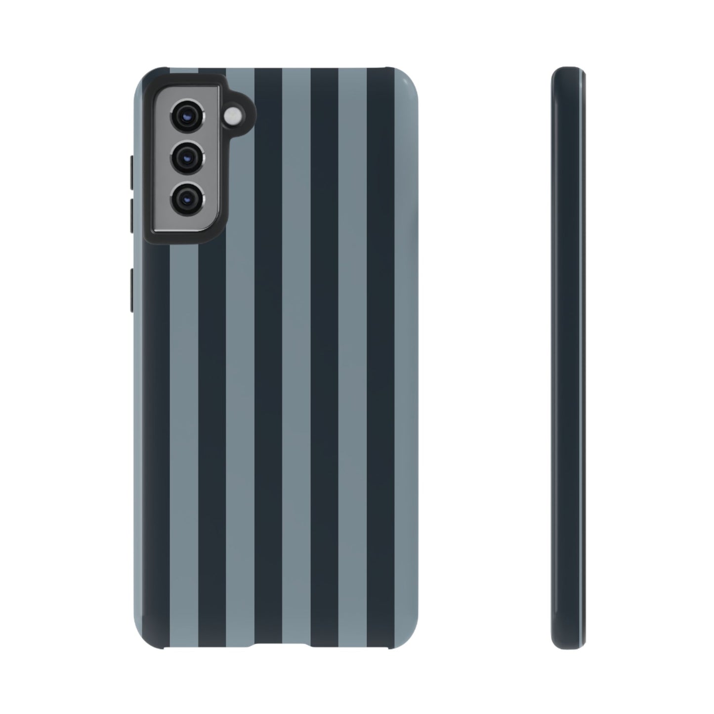 Samsung Galaxy S21 Plus / Glossy Phone Case - ’Dark Blue Stripe Pattern’ Phone Case