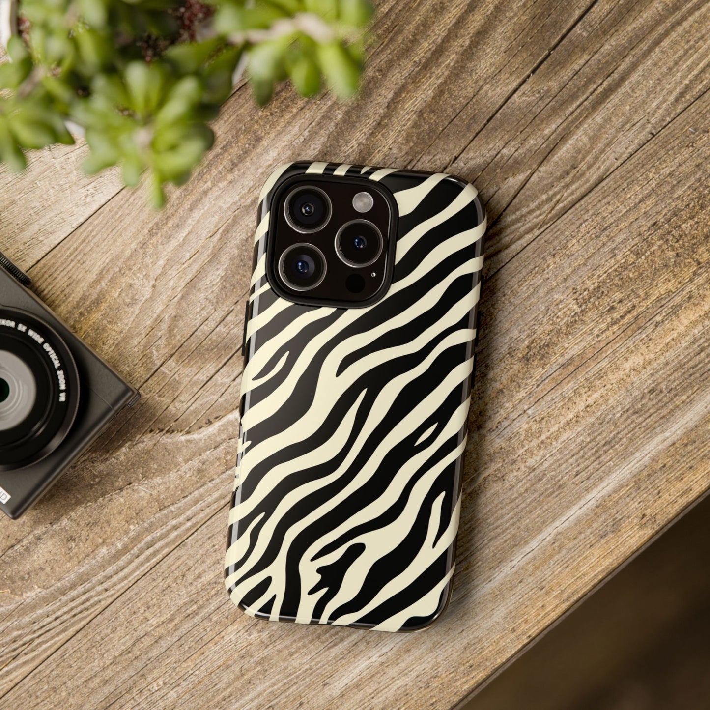 Chic Ivory Zebra Print Phone Case