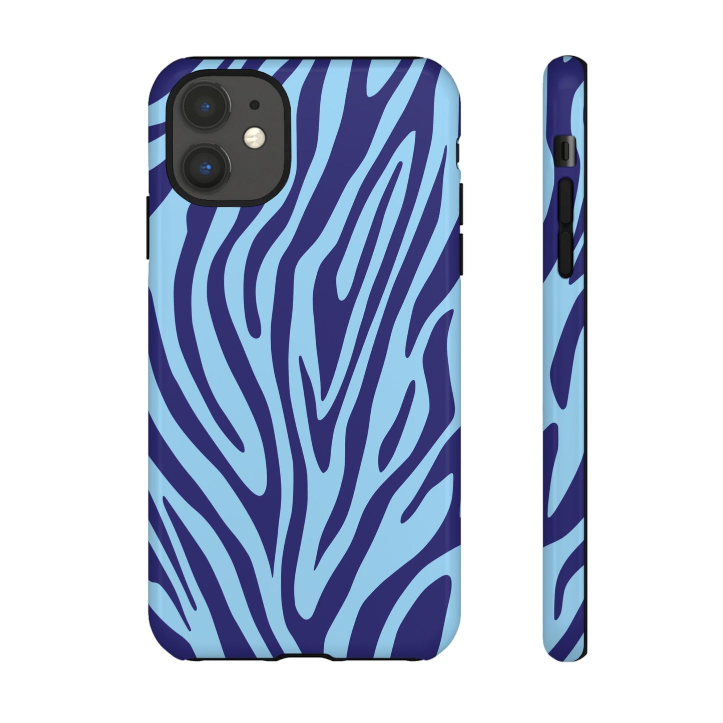 Boutique Sky Blue Tiger Print Phone Case