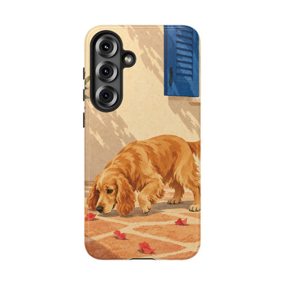 Cocker Spaniel Scent Trail Phone Case - Multicolor Phone Case - Samsung Galaxy S25 Plus / Glossy