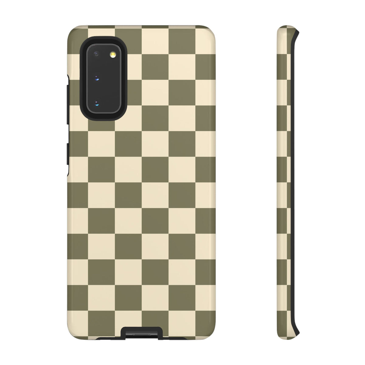 Green Checked Pattern Phone Case - Green Phone Case - Samsung Galaxy S20 / Glossy