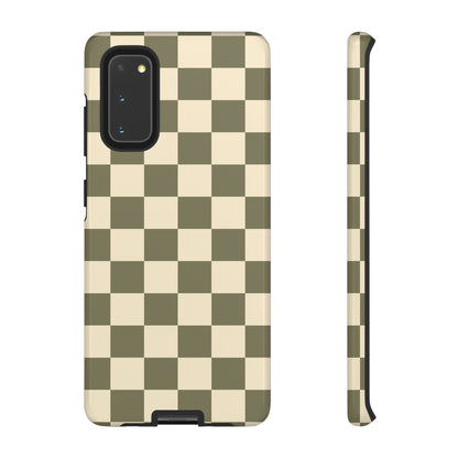 Green Checked Pattern Phone Case - Green Phone Case - Samsung Galaxy S20 / Glossy