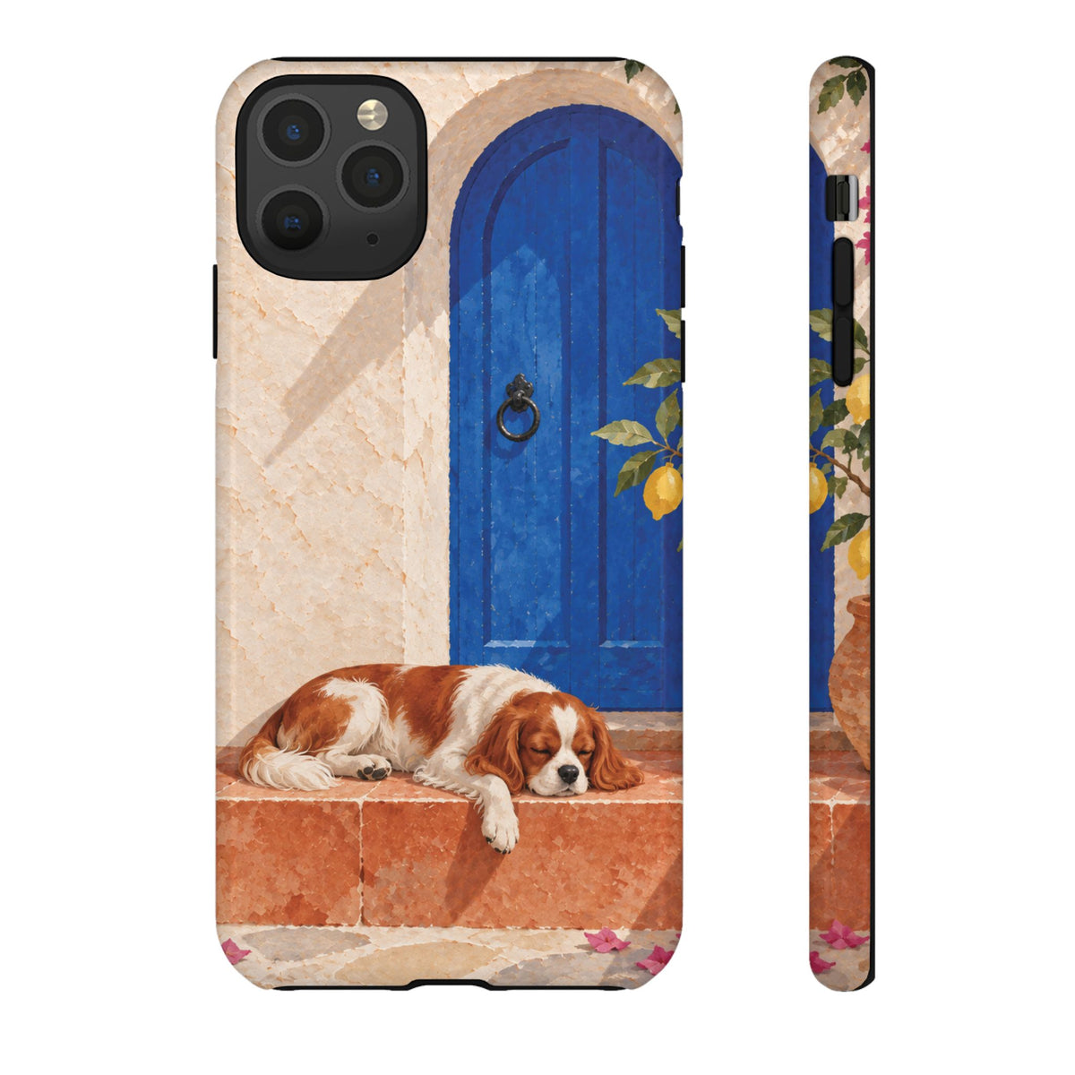Cavalier King Charles Spaniel Blue Door Siesta Phone Case - Multicolor Phone Case - iPhone 11 Pro Max / Glossy