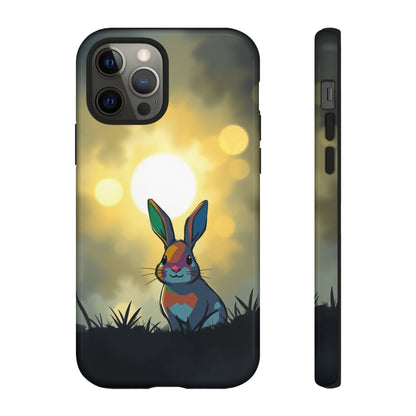 iPhone 12 Pro / Glossy Phone Case - Gothic Rabbit Moody Design Phone Case