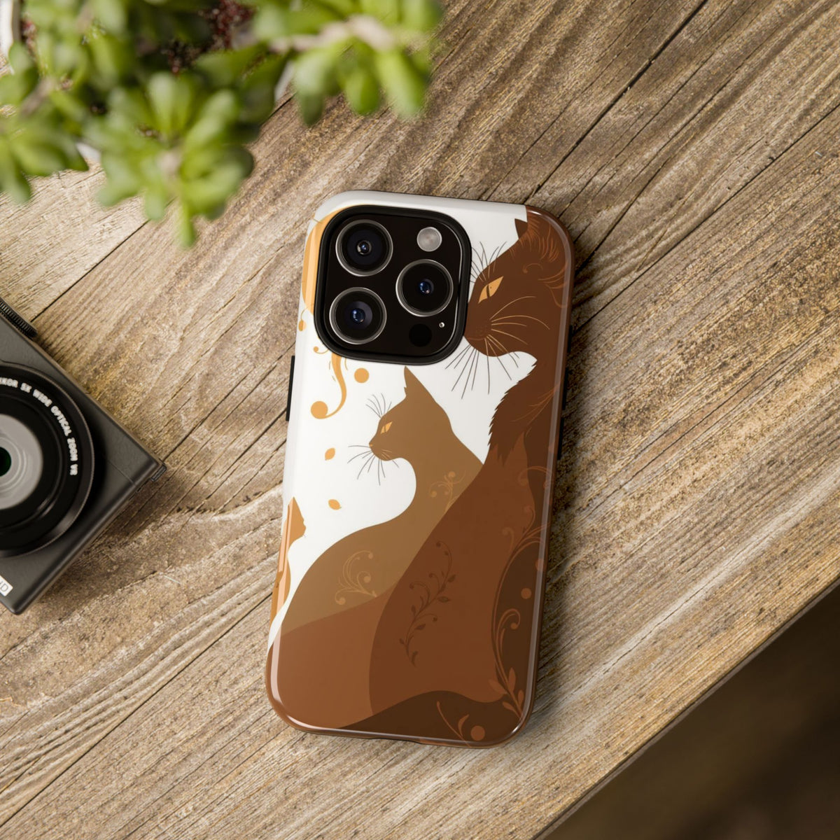 Abstract Cat Pattern Design Phone Case - Multicolor Phone Case
