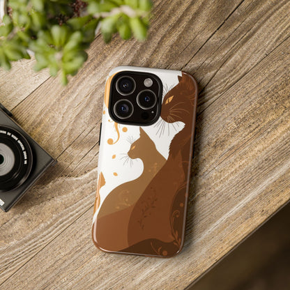 Abstract Cat Pattern Design Phone Case - Multicolor Phone Case