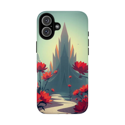 iPhone 16 Plus / Glossy Phone Case - Gothic Alien Garden Design Phone Case