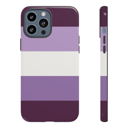 iPhone 13 Pro Max / Glossy Phone Case - Purple Stripe Pattern Phone Case