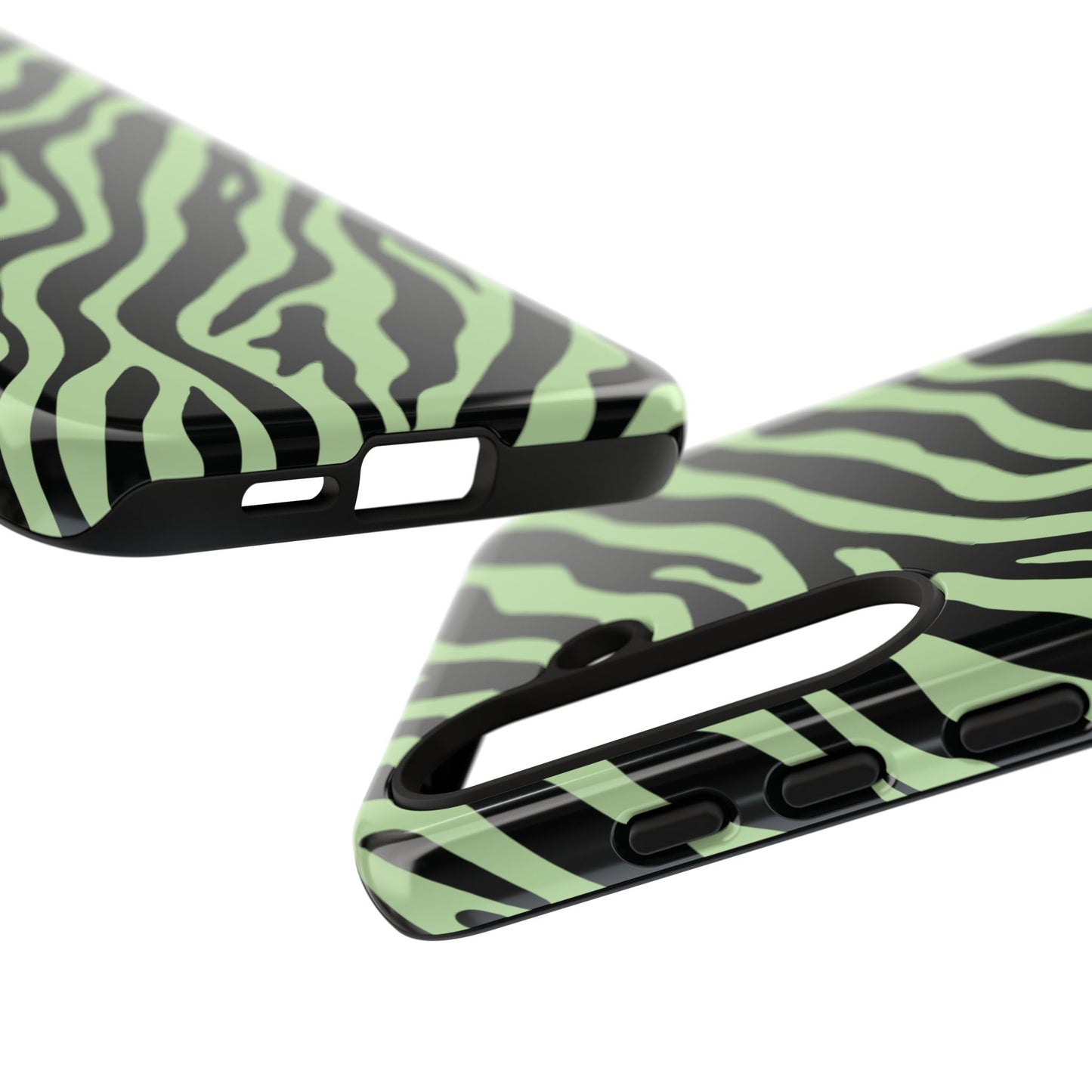 Stylish Mint Zebra Print Phone Case