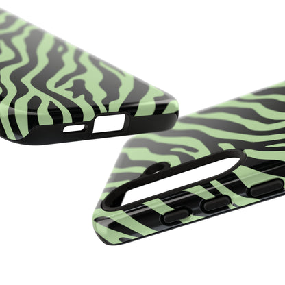 Stylish Mint Zebra Print Phone Case