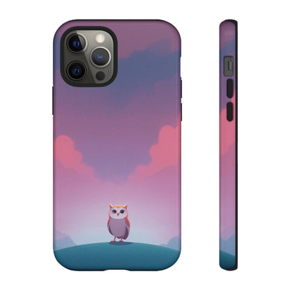 iPhone 12 Pro / Glossy Phone Case - Watercolour Owl & Cloud Design Phone Case