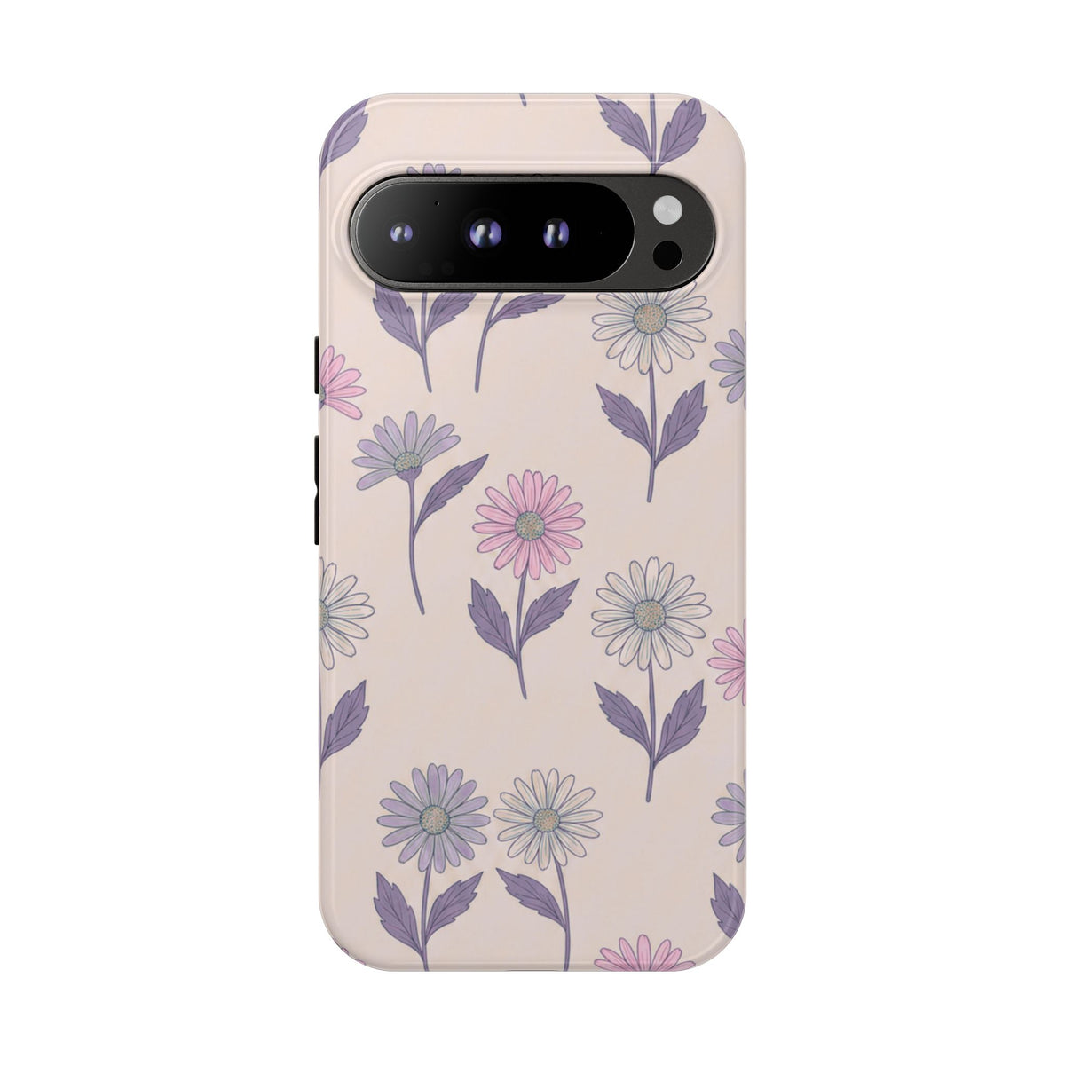 Pretty Pink & Purple Daisy Pattern Phone Case