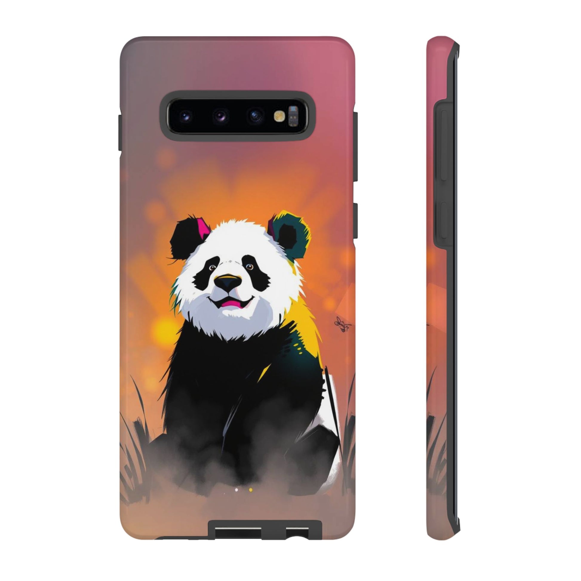 Pop Art Panda Design Phone Case - Multicolor Phone Case - Samsung Galaxy S10 Plus / Glossy